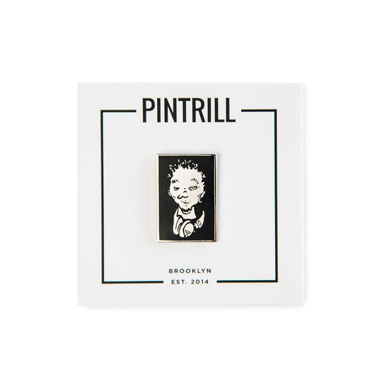 Pintrill x Del The Funky Homosapien - No Need For Alarm Del Face Pin